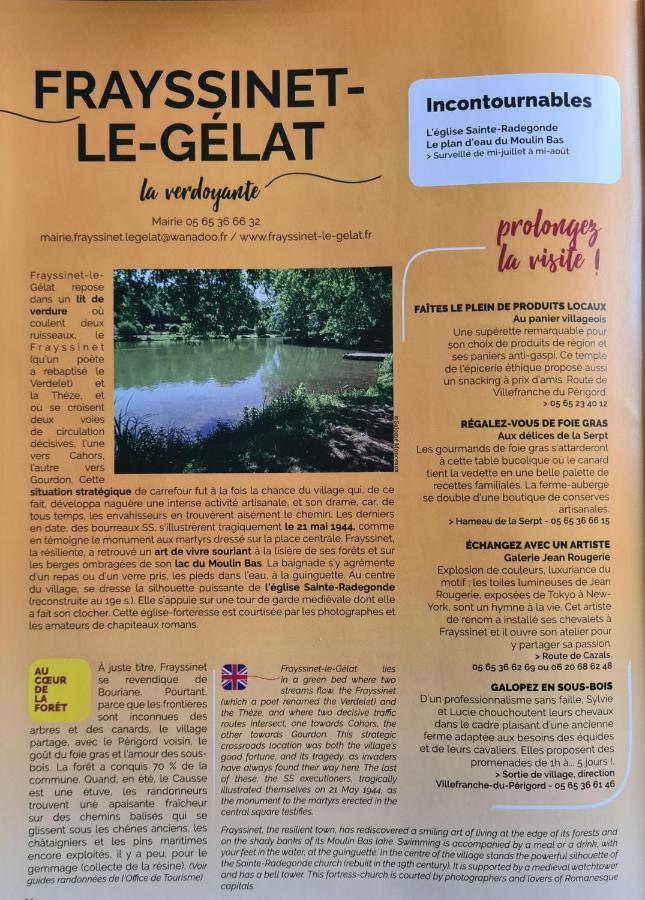 La Perle De Frayssinet-Le-Gelat - Chambre D'Hotes - B&B Eksteriør bilde